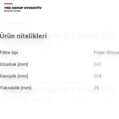 Chevrolet Aveo T300 Cruze 10- Spark 05- Opel Astra J Insignia A Meriva B 08-17 Mokka Zafira C 12-19 Polen Filtresi Filtron - K1223