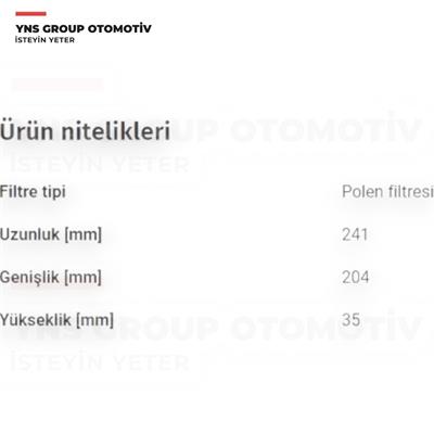 Chevrolet Aveo T300 Cruze 10- Spark 05- Opel Astra J Insignia A Meriva B 08-17 Mokka Zafira C 12-19 Polen Filtresi Eurorepar - 1686235880