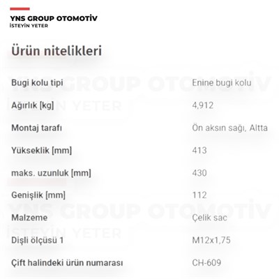 Chevrolet Captiva 07- Opel Antara 07- Alt Salıncak Sağ Teknorot - Ch608 / 96819162