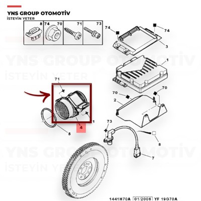 Citoren Berlingo Jumpy Xsara 99-11 Fiat Scudo Ulysse 99-06 Peugeot P306 P307 P406 Partner 99-11 1.9 - 2.0 Hdi Hava Akış Metre (Debimetre) Sensörü Ngk / Ntk - 93842 / 19207s