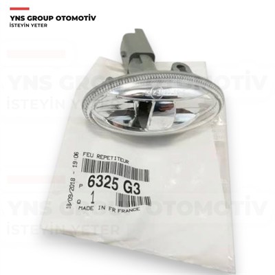 Citroen Berlingo 96-18 C1 C2 C3 04-14 C5 04-08 Jumpy 07-16 Xsara 99-12 Peugeot P1007 P206 P307 P407 P607 03-12 Partner 02-18 Ön Çamurluk Sinyali (Sağ = Sol) Orjinal Psa - 6325g3