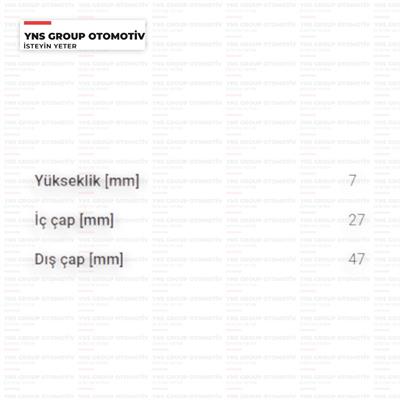 Citroen Berlingo C-Elysee C1 C2 C3 C4 C5 Ds3 Ds4 Ds5 Nemo Ford Cmax  Fiesta Focus Fusion Mondeo Connect Mazda 2 - 3 - 5 Peugeot P2008 P3008 P206 P207 P508 Bipper Expert Partner Sx4 07- 1.4 - 1.6 Dizel Eksantrik Keçesi (27x47x7) Victor Reinz - 813555200