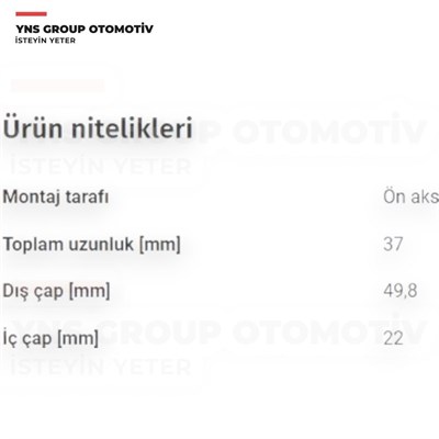 Citroen C-Crosser C4 Aircross 12- Mitsubishi Asx 10- Lancer 10- Outlander 07-22 Peugeot P4007 07-13 P4008 12- Ön Viraj Demir Orta Lastiği Corteco - 49363593 / 4056a079