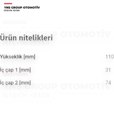 Citroen C- Elysee 12- C2 C3 C5 02-10 Fiat Grande Punto Marea Palio 98-02 Stilo 01- Opel Corsa D Peugeot P1007 05- P206 01-08 P301 12- Dış Aks Körüğü Yns - 329335 / 7761570