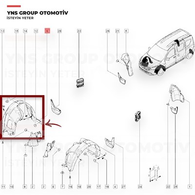 Dacia Dokker Lodgy 11- Ön Çamurluk Davlumbazı Sağ Orjinal Mais - 638402753r