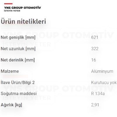 Dacia Duster 10-18 1.5 Dci K9k Klima Radyatörü (Kondansatör) Mga - 82242 / 921008028r