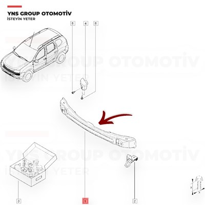 Dacia Duster 10-18 Ön Tampon Demiri Yns - 752102945r