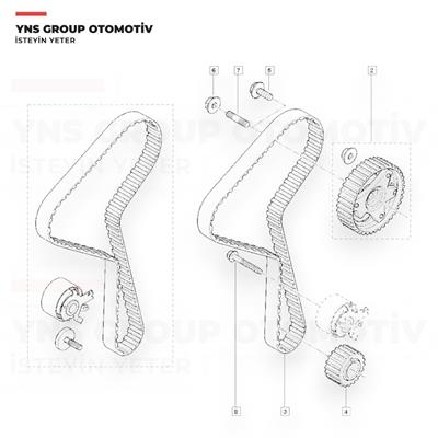 Dacia Duster Dokker Lodgy Sandero 12- Mercedes A - B Serisi Citan Cla Gla 10- Renault Captur Clio Fluence Kangoo Megane Talisman 10- 1.5 Dci (Euro 5) Triger (Eksantrik) Kayış Seti Orjinal Mais - 130c14613r