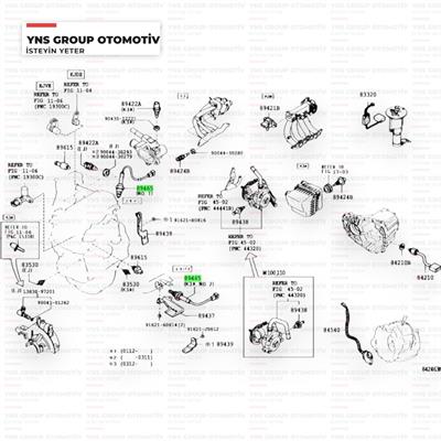 Daihatsu Copen 06-12 Sirion 00-05 Terios 00-05 1.3 cc Yrv 01- 1.0 - 1.3 Gti Oksijen Sensörü Blueprint - Add67001