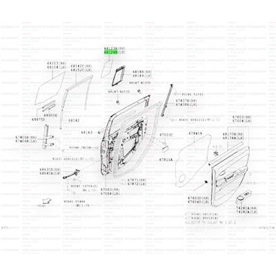 Daihatsu Materia 05- Arka Kapı Kelebek Camı Sol Orjinal - 0368124b1030