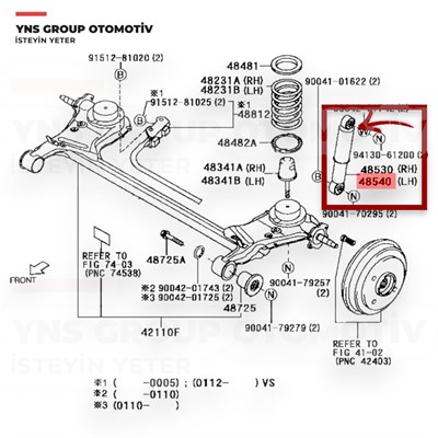 Daihatsu Move 98-02 1.0 Sirion 98-05 Yrv 01- Arka Amortisör Sağ - Sol Japanparts - Mm60008