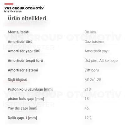 Daihatsu Sirion 04- Ön Amortisör Sağ - Sol Kyb - 332120 / 48510b1040