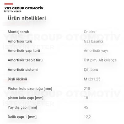 Daihatsu Sirion 04- Ön Amortisör Sağ - Sol Dj Parts - Ds1520gs / 48510b1040