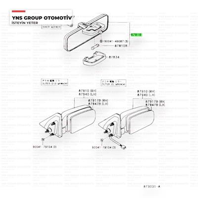 Daihatsu Sirion 98-03 İç Dikiz Aynası Orjinal - 038781097202000
