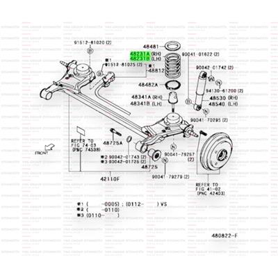 Daihatsu Sirion 98-03 (M100a - M101a) Helezon Yayı Arka Orjinal - 034823197402000