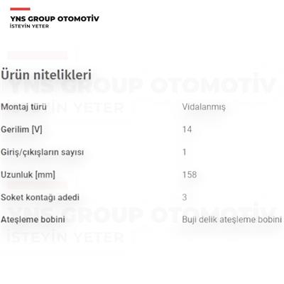 Daihatsu Terios 00-05 Sirion 03- Yrv 01- 1.3 cc Ateşleme Bobini (Kalem) Yns - 9004852130