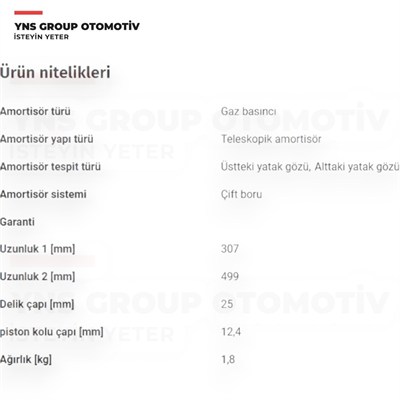 Daihatsu Terios 05-12 Arka Amortisör (Sağ = Sol) Dj Parts - Ds1038gt / 40531b4010