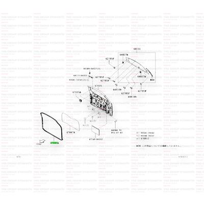 Daihatsu Terios 05-12 Bagaj Kapı (Kapak) Fitili Orjinal - 0367881b4011