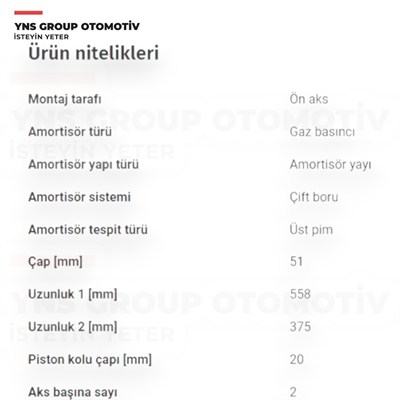 Daihatsu Terios 05-12 Ön Amortisör (Sağ = Sol) Kyb - 333496 / 48510b4020