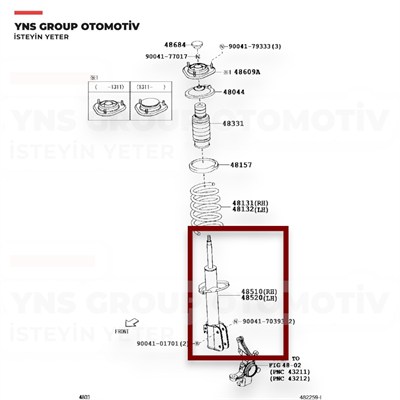 Daihatsu Terios 05-12 Ön Amortisör (Sağ = Sol) Kyb - 333496 / 48510b4020