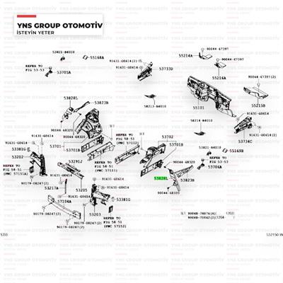 Daihatsu Terios 05-12 Ön Çamurluk İç Desteği (Plastik) Sağ Orjinal - 0353827b4010
