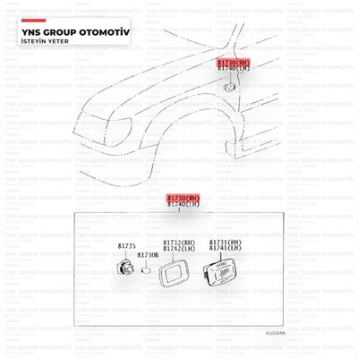 Daihatsu Terios 05-12 Ön Çamurluk Sinyali Sağ Orjinal - 0381730b2020