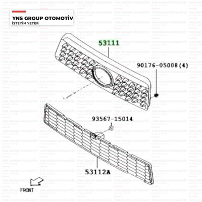 Daihatsu Terios 05-12 Ön Panjur Orjinal - 0353111b4050