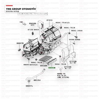 Daihatsu Terios 05-12 Polen Filtresi Kapağı Orjinal - 0388892b4010