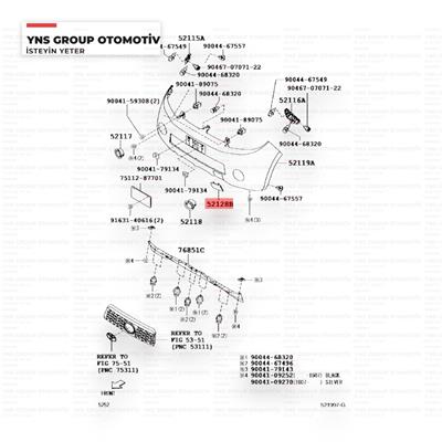 Daihatsu Terios 05- Ön Tampon Kapağı Alt Orjinal - 0352128b4060