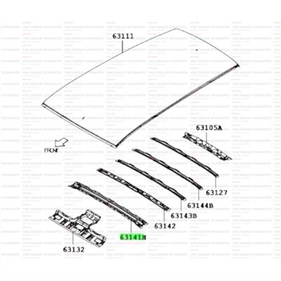 Daihatsu Terios 05- Tavan Orta Sacı Orjinal - 0363141b4010