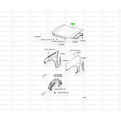 Daihatsu Terios 1 98-05 Ön Motor Kaputu Orjinal - 035330187405