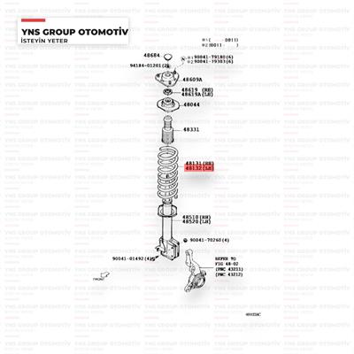 Daihatsu Terios 97-00 1.3 cc 4wd Ön Helezon Yayı Sağ - Sol Yns - 4813187401