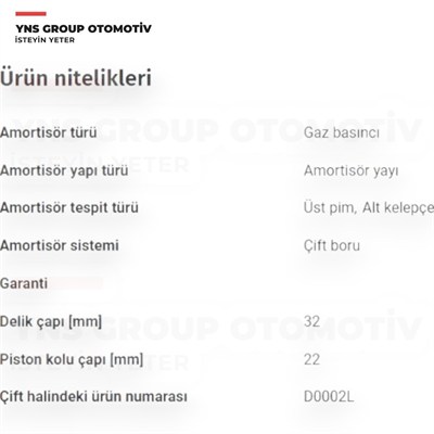 Daihatsu Terios 97-05 Ön Amortisör Sağ Monroe - D0001r / 4851087401