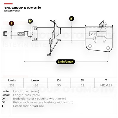 Daihatsu Terios 97-05 Ön Amortisör Sol Japanparts - Mm60010 / 4852087401