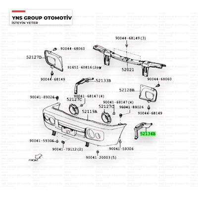 Daihatsu Terios 97-05 Tampon Braketi (Ayağı) Ön Sol Orjinal - 035214487401