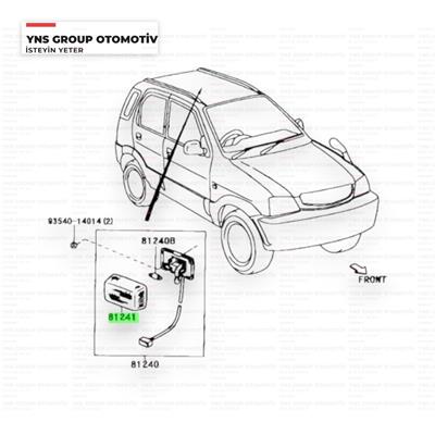 Daihatsu Terios 97-05 Tavan Lambası Camı Ön Orjinal - 038781487803