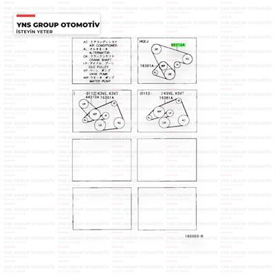 Daihatsu Terios 98-00 Hc-Ej 1.3 cc (J100) V Kayışı 4pk1440 Orjinal - 038845887403000