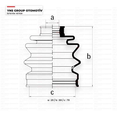 Daihatsu Terios 98-05 1,3 4x2 / 4x4 Sirion 98-00 Cuore 90-98 Aks Körüğü Dış Sağ - Sol Orjinal - 0304425b4040
