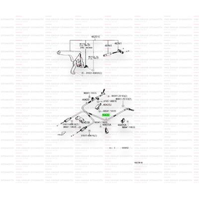 Daihatsu Terios 98-05 J100 - J102 - J122 El Fren Teli Arka Sol 1,3 cc Orjinal - 034643087403