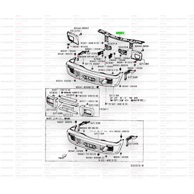 Daihatsu Terios 98-05 Ön Tampon İç Sacı Orjinal - 035202187402