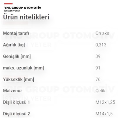 Daihatsu Terios (J1) 97-05 1.3 Dx Rot Başı Teknorot - Dh300 / 4504687401