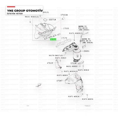 Daihatsu Terios Materia 05- 1,5 cc Sirion 06- 1,3 cc (2sz-fe / 3sz-ve / K3-ve) Emme Manifold Contası Orjinal - 0317177b1020