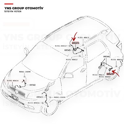 Daihatsu Terios Materia 05- Sirion 04- Abs Sensörü Bileziği Arka Sağ - Sol Orjinal -038954797506