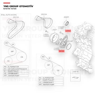 Hyundai I10 1.0 cc 10-19 Kia Picanto 1.0 cc 10- Devirdaim (Su Pompası) Mando - Ewpk0016 / 2510004010