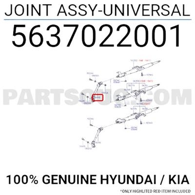 Accent 95-00 Direksiyon Mafsallı Mili - 5637022001