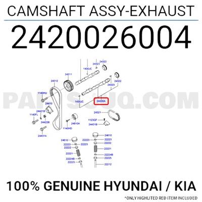 EKSANTRİK MİLİ EGSOZ ACCENT 00-05 1,6 BENZİNLİ