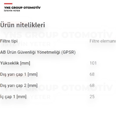 Fiat 500 Doblo Ducato Idea Palio Punto Sedici Siena 04- Opel Agila Antara Astra H Combo Corsa C Meriva A Vectra c Zafira B Peugeot Boxer 06- 1.3 - 2.2 Mjt Dizel Yakıt (Mazot) Filtresi Elemanı Filtron - Pe982