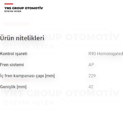 Fiat 500l 12- Fiorino 07- Egea 15- Arka Fren Balatası (Kampana - Pabuç) Delphi - Ls2135 / 77367099