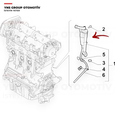 Fiat Bravo Doblo 10- Grande Punto Linea 10- Opel Combo D 1.6 Mjt Yağlama Seperatörü (Yağ Ayırıcı) Opar Orjinal - 55213486