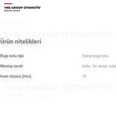 Fiat Doblo 10-23 Opel Combo D 12- Alt Salıncak Sol Teknorot - F679 / 51810665